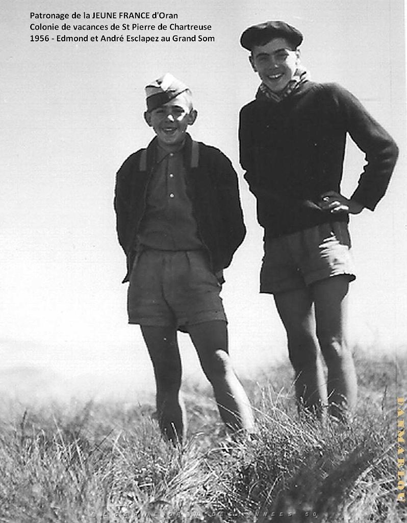 COLO JEUNE FRANCE 1956 Edmond et Andre Esclapez au Grand Som.jpg